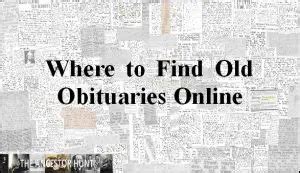 Search Old Obituaries Online 